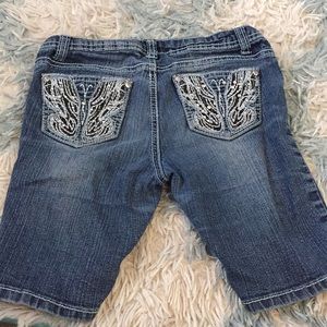 Girls Bejeweled Jean Shorts
